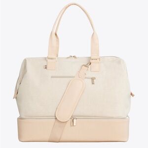 BEIS Cream and Tan Shoulder Bag